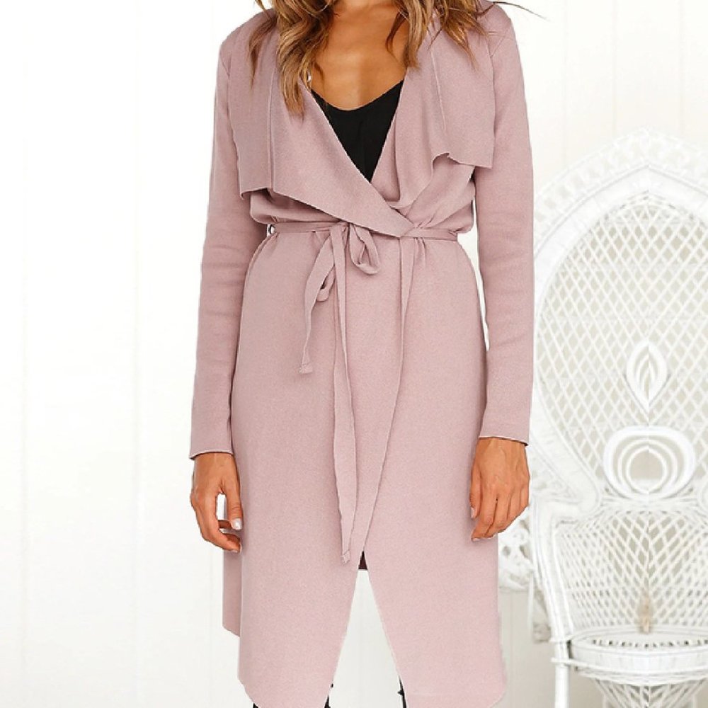 Long Sleeve Open Front Swing Coats